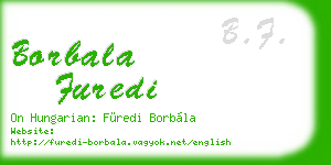 borbala furedi business card