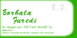 borbala furedi business card